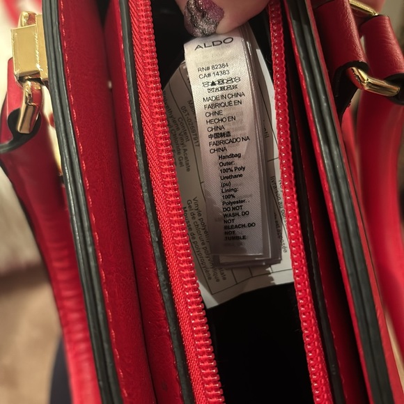 Aldo Red Handbag/Crossbody - Picture 6 of 9
